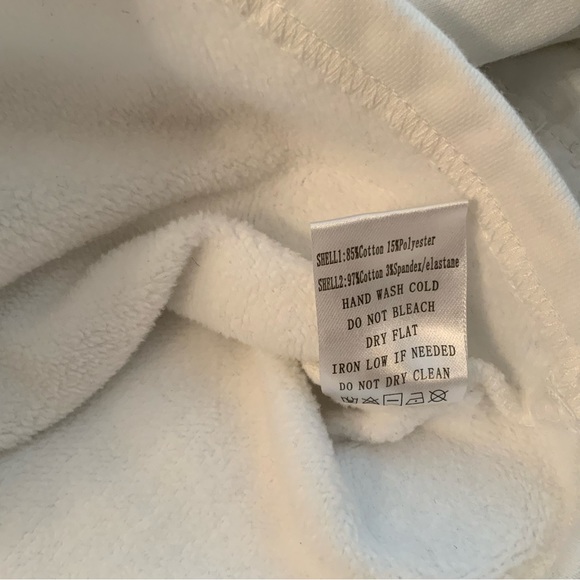 AKIRA Crop Sweatshirt Bling Hip Hop Long sleeves White Size M - Picture 9 of 10